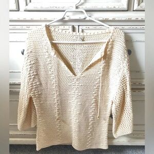 Lucky Brand Crochet Sweater Small